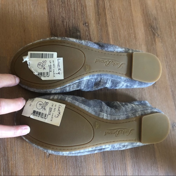 Lucky Brand Size 7 Ballet Flats Blue/Grey NWT - Picture 6 of 9